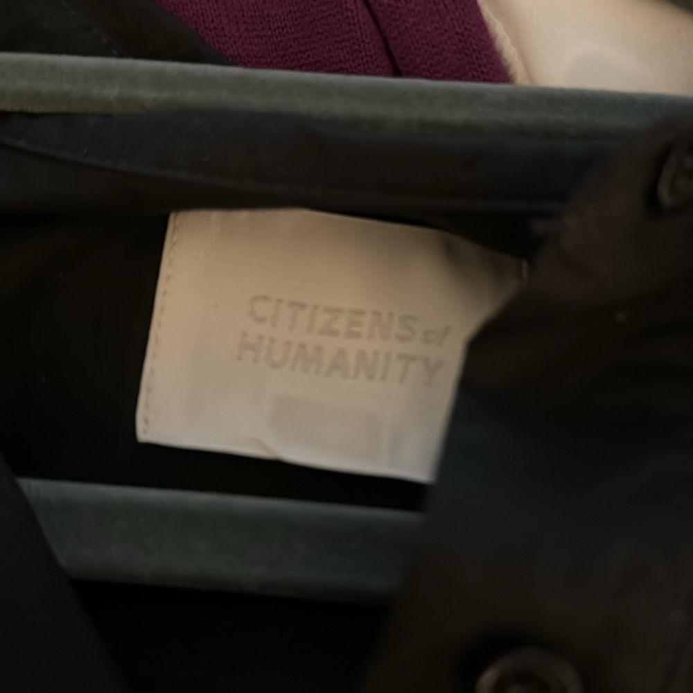 Citizens Of Humanity Black Popover Shirt-S - Picture 2 of 4